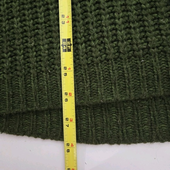 Miracle USA Women's Green Knit Sweater M/L Pullover V-Neck Long Sleeve Pockets - Picture 11 of 11
